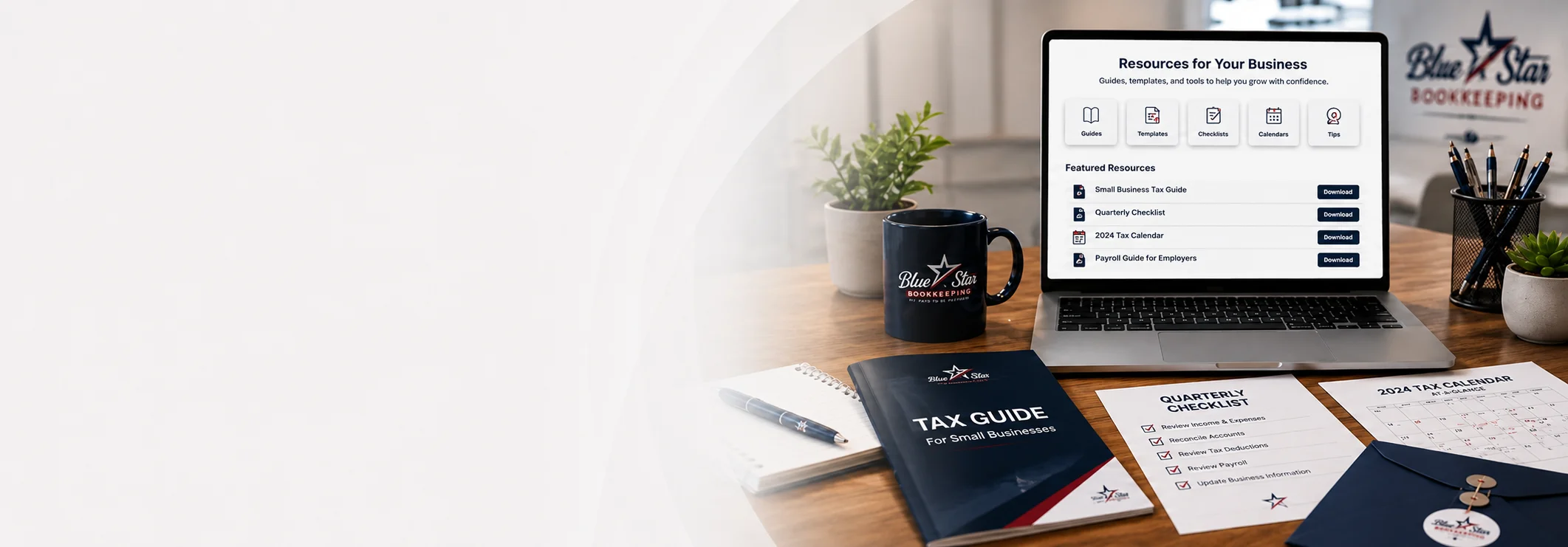 Guías bilingües de impuestos y bookkeeping de Blue Star Bookkeeping